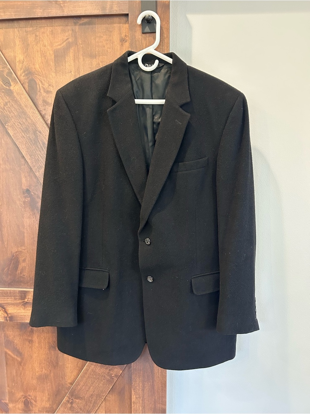 Joseph A. Bank 100% Camelhair Sport Coat - black 44 Long.